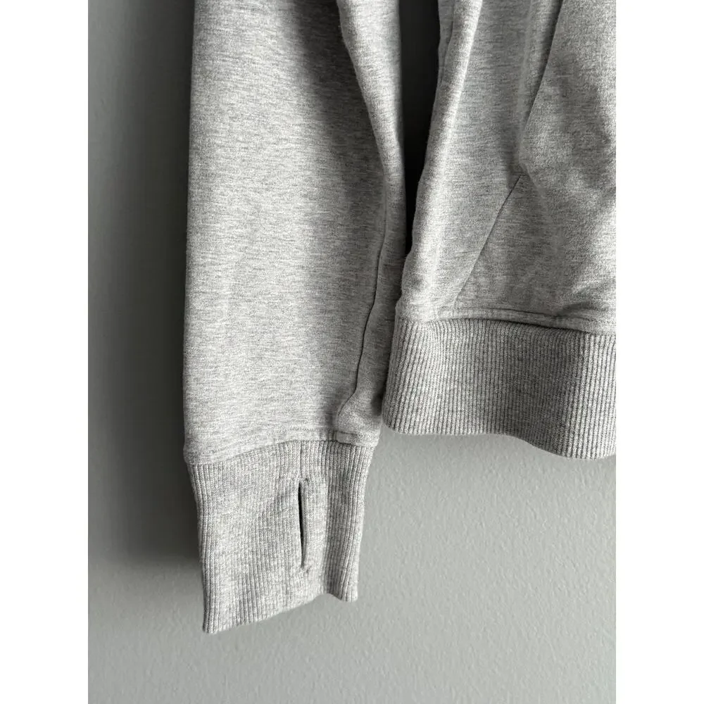 Lululemon Women's 6 Gray Heather Quarter Zip Pullover Athletic Pilates Chic Yoga